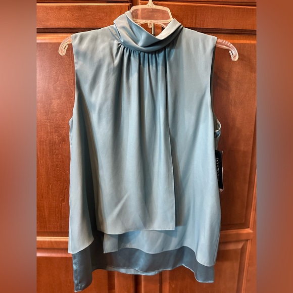 Lafayette 148 New York Tops - Lafayette148 New York Unique Sleeveless Blue/Green Silk Top. NWT. Retail$348.